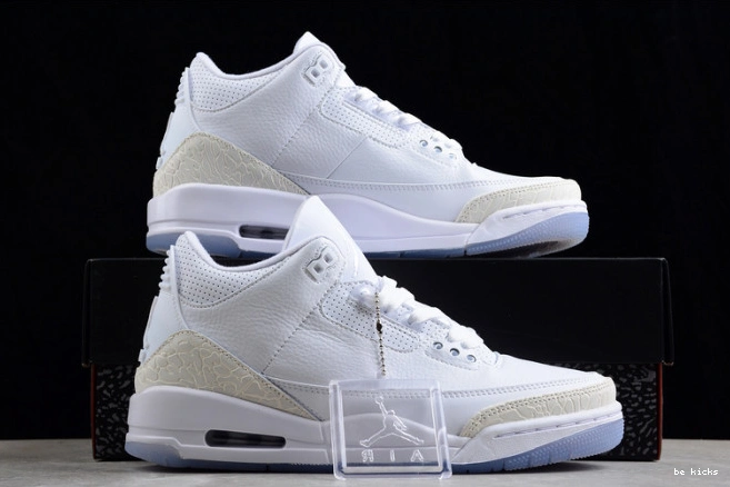 Reps retro white triple 3 136064-111 jordan air 0502